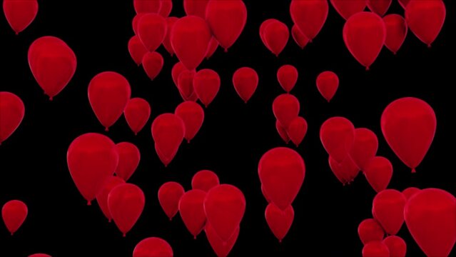Red Balloons.
This stock motion graphics video shows red balloons flying on an alpha channel background.