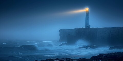 Twilight Waves at the Beacon, generative ai