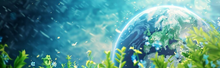 Mystical Landscape with Planet and Water