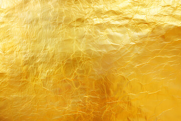 Gold texture background metallic golden foil or shinny wrapping paper bright yellow wall paper for design decoration element