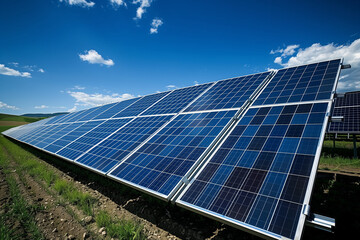 A view of the green electricity panel at a solar power station is shown