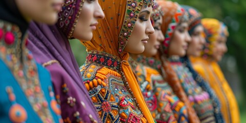 Colorful Garments Displayed at Festive Event, generative ai
