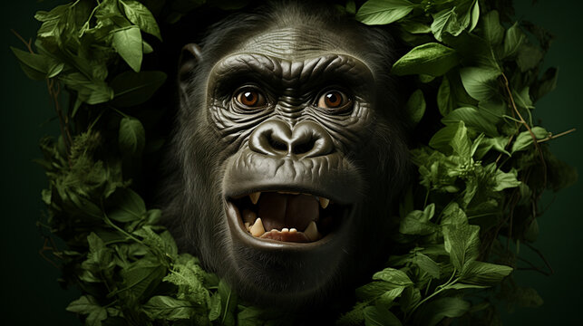 Un grand mammif&egrave;re sauvage, chevelu et puissant, issu des plaines du Congo, est captur&eacute; en portrait.