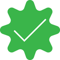 Tick with star,valid checkmark [illustration]