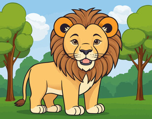 wild animal cartoon vector illustration graphic design