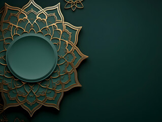 Islamic background with crescent and lantern, Ramadan and Eid Background, Islamic traditional ornamental photo and background, Muslim holiday Design