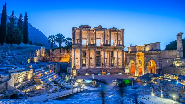 Timelapse view of the ancient city of Ephesus