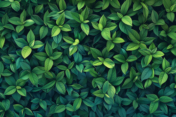 illustration of green leaves of a plant background