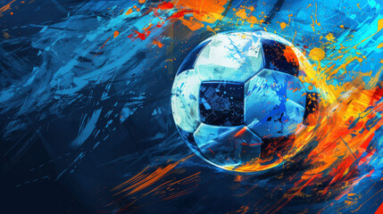 Football 2024 in Germany pattern background	

