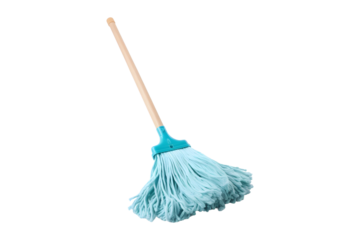 Floor wash cleaning mop supply tool isolated on transparent background, household chores , housekeeping dirt cleanup sweep cleaner tool
