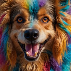 colorful dog