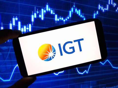 Konskie, Poland - May 26, 2024: International Game Technology company logo displayed on mobile phone