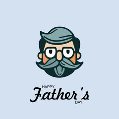 Happy Father's Day Banner and Social Media Post Template Design. Father's Day design with Men Illustration and text. Editable EPS file.