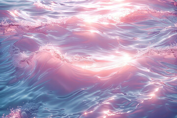Soft periwinkle and pale pink pastel waves. Concept of relaxation and peace. Generative Ai.
