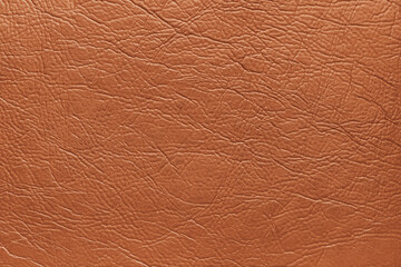 Genuine orange leather texture, natural animal skin, luxury vintage cowhide background. Eco...