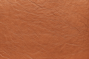 Genuine orange leather texture, natural animal skin, luxury vintage cowhide background. Eco friendly leatherette, faux leather rough structure. Wallpapere, backdrop, copy space