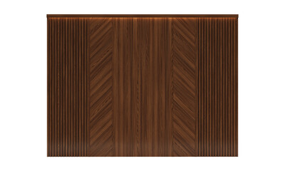 Wooden wall panel isolated on white background
