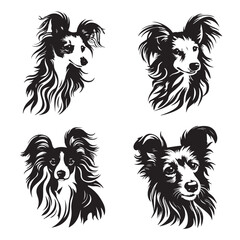 Chinese Crested Dog Vector Set