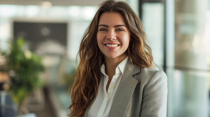 Obraz premium Smiling Diverse Young Job Seekers in Modern Office Environments