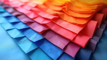 Assemble a detailed paper cut color palette that improves design speed