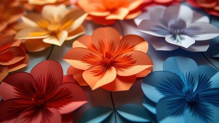 Fototapeta premium Generate a time-saving, detailed color palette for paper cutting artistry