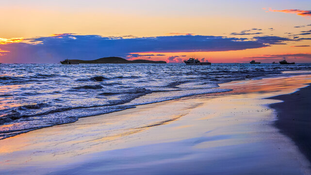 Indian ocean and Beach at sunset, Lancelin, Perth, Western Australia, Australia