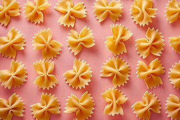 Obraz premium Close-up pasta pink surface