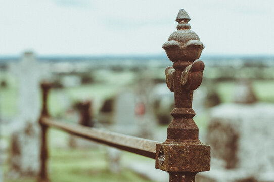 Close-up detail of metal railings, Cahir, County Tipperary, Ireland