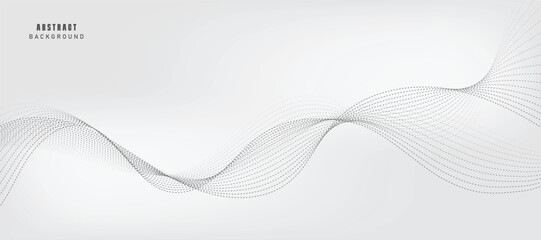Abstract vector gradient white background with wavy lines.
