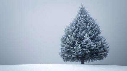 Fototapeta premium Winter landscape of snowy nature. Winter trees background