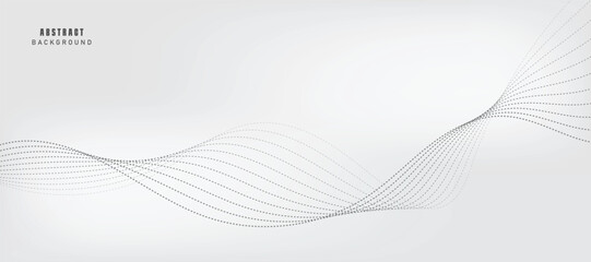 Fototapeta premium Abstract vector gradient white background with wavy lines. 