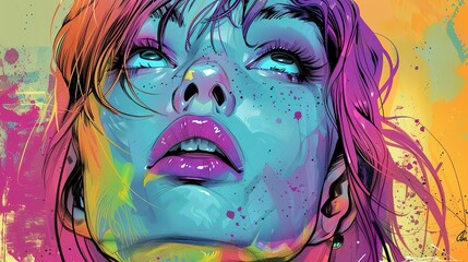 Fototapeta premium Comic Pop Art. Colorful illustration in pop art retro comic style