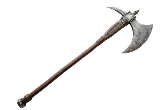 Battle-Ready Halberd Graphic Isolated on Transparent Background