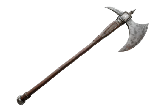 Battle-Ready Halberd Graphic Isolated on Transparent Background