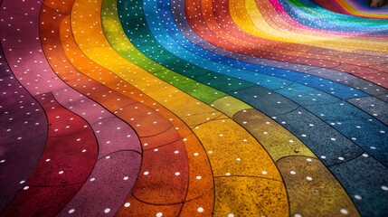 Vibrant Pride-Themed Photorealistic Street Mural in Sharp Focus and High Detail, No People, Canon EOS K5, 85mm