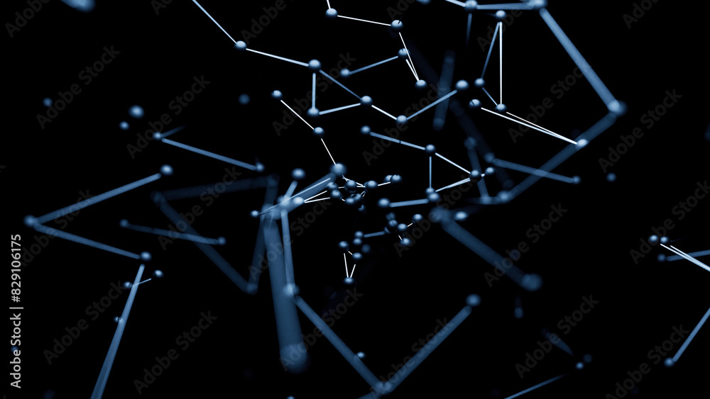 Poster network connection data structure. design. information technology, big data visualization.