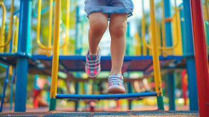 Children kids playing on playground wallpaper background