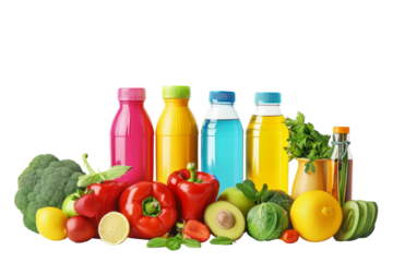 Mindful Health and Wellness Practices Isolated on Transparent Background