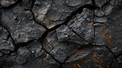 Fototapeta premium Black coal texture mining resources wallpaper background