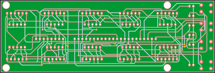 Tracing the conductors of the printed circuit board
of electronic device. Vector engineering 
drawing of pcb design. Electric background.