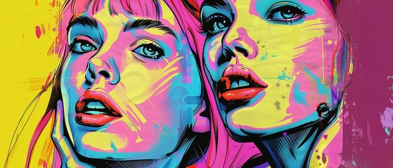 Comic Pop Art. Colorful illustration in pop art retro comic style