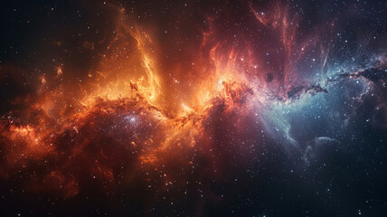 Colorful space galaxy cloud nebula. Stary night cosmos. Universe science astronomy.generative ai