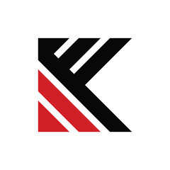 K monogram logo design. Unique and creative letter K icon. Minimal initial symbol.  Modern alphabet, branding letters. 