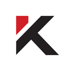 K monogram logo design. Unique and creative letter K icon. Minimal initial symbol.  Modern alphabet, branding letters. 