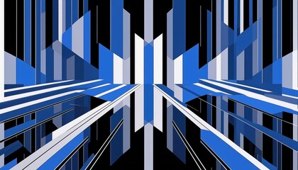 Obraz premium Abstract Geometric Pattern with Depth and Perspective