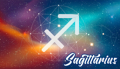 sagittarius sign background with stars