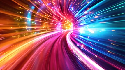 Vibrant speed motion background with colorful acceleration
