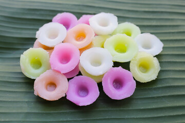 Floral rice cakes (Kanom Nam Dok Mai) Thai dessert