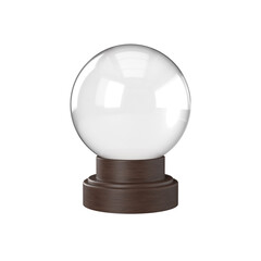 crystal globe isolated on white