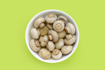 Champignon mushrooms in brine. Canned champignon mushrooms whole